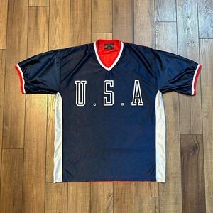Vintage Harlem gear USA 1996 blue red‎ jersey size 2XL XXL